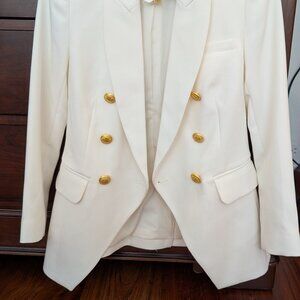 NWT Express Women's Blazer Jacket Size 0 Cream Balmain style